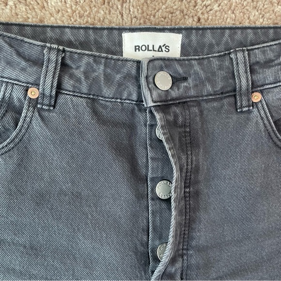 Rolla's Classic Straight High Rise Regular Fit Jeans in Vintage Black Size 27 - Picture 9 of 16